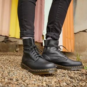Dr. Martens 1460 PASCAL WANAMA Black Leather Lace Up Boot